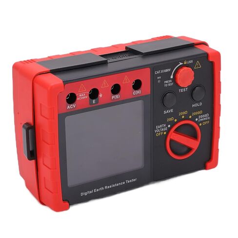 Generic Digital Ground Resistance Tester Machined Earth Resistance Meter for Power Facility Testing with Portable Carrying Box/Cover in Kuwait