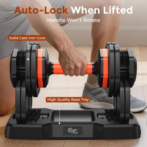 NICEPEOPLE 2 in 1 Weight Bench & Dumbbell Sets for Home Gym, 660LBS Capacity Workout Bench with Adjustable Dumbbell Set of 2, 25LBS Pair (Total 50LBS) with Storage Box for Full Body Workouts in Kuwait