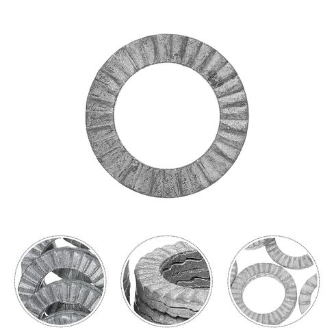 Garneck 20Pcs Double Wedge Manganese Steel Locking Washers with Interlocking Teeth for Vibration Resistance Secure Fit Metric Safety Washers Assortment Kit for Bolts and Nuts in Kuwait