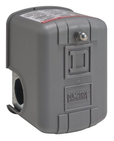 Square D by Schneider Electric 9013FRG2J23M5 Air-Pump Pressure Switch, NEMA 1, 40-20 psi Pressure Setting, 20-65 psi Cut-Out, 15-30 psi Reverse-Acting Adjustable Differential, Auto/On Cut-in Lever in Kuwait