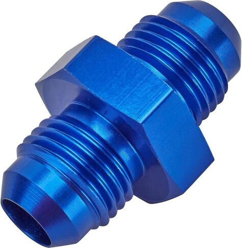 Aluminum Flare Union Adapter Fitting, Blue, -6 AN in Kuwait