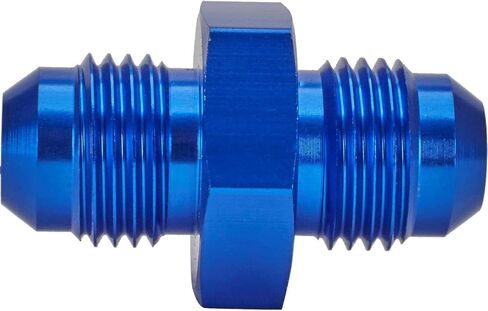 Aluminum Flare Union Adapter Fitting, Blue, -6 AN in Kuwait