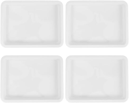 Laboratory Reagent Tray 4-Pack Acid Alkali Resistant Leakproof Plastic Lab Containment Tray 9.68X7.28X1.06In for Chemical Experiment and Safe Sample Handling in Kuwait