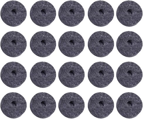 20 Pack Drum Cymbal Felt Washers 40mm OD Gray Replacement Felts for Crash Cymbal Clutch Hardware Protection Accessories(Black) in Kuwait