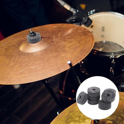 COHEALI 8pcs Drum Cymbal Replacement Set Felt Pads Non Slip Design Easy Installation Noise Reduction Drum Mallets Accessories for Practice and Performance in Kuwait