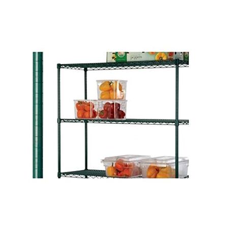 Commercial Epoxy Green Coated Wire Shelf Shelving Posts 74" - 4 Posts in Kuwait
