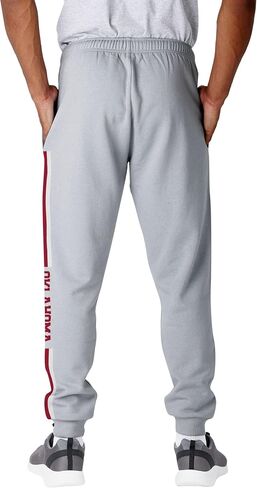 FOCO NCAA Men's Officially Licensed Heather Gray Primary Logo Campus College Striped Sweatpants Joggers Pants in Kuwait