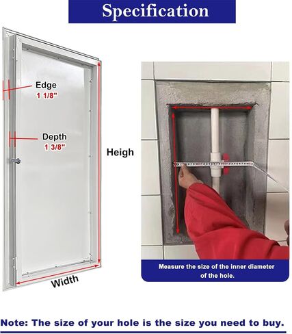 Waterproof Metal Access Panel for Wall & Ceiling, C Access Door, Attic Hatch Vent, Sizes 16x32, 24x36, 24x32, 36x24, 38x40 in - Durable Wall Hole Cover in Kuwait