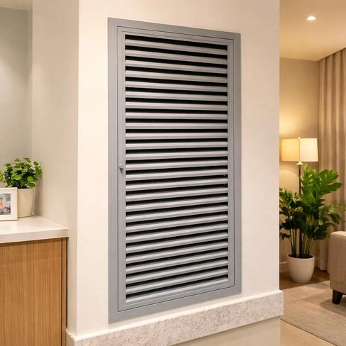 Aluminum Ventilated Access Panel, Louvered Inspection Door for Home & Commercial Use, 22x60in White Access Door for Efficient Ventilation & Maintenance in Kuwait