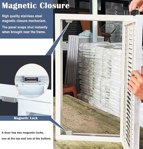Aluminum Ventilated Access Panel, Louvered Inspection Door for Home & Commercial Use, 22x60in White Access Door for Efficient Ventilation & Maintenance in Kuwait