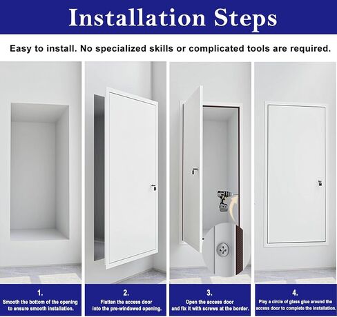 Waterproof Metal Access Panel for Walls and Ceilings, C-Shaped Access Door, 16x32, 24x36, 24x32, 36x24 Inches, Attic Vent Hatch, Durable Wall Hole Cover (34x40 in) in Kuwait