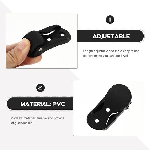 PRETYZOOM Roller Skate Buckle Straps Set with Ratchet Buckle and Screws, Universal Replacement Roller Skates Accessories for Adult, Black Durable Belts for Skating Shoes in Kuwait