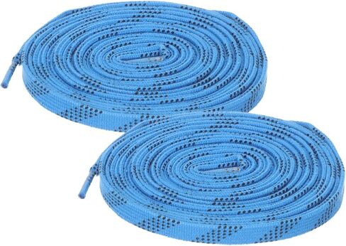 DECHOUS Waxed Wear-resistant Hockey Skate Laces 2 Pairs 96 Inch Blue for Ice Skates and Roller Sports Shoe Accessories in Kuwait