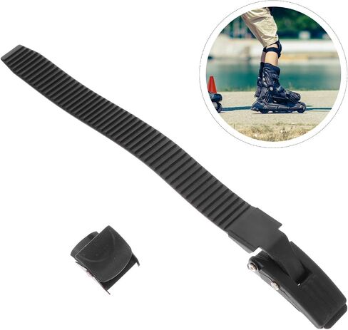PRETYZOOM Roller Skate Buckle Strap Replacement Set with Screws Black Professional Fixing Buckle for Inline and Ice Skates Sports Accessories in Kuwait