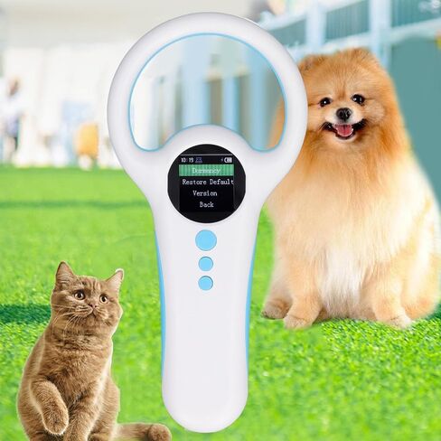 Pet Microchip Reader, Universal 134.2kHz 125kHz Scanner, Animal ID Tag Scanner with 500 Data Storage Rechargeable Handheld for Dog Cat Rabbit Pig in Kuwait