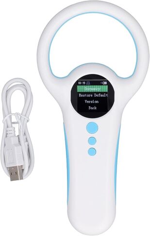 Pet Microchip Reader, Universal 134.2kHz 125kHz Scanner, Animal ID Tag Scanner with 500 Data Storage Rechargeable Handheld for Dog Cat Rabbit Pig in Kuwait