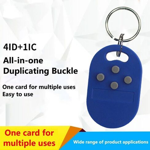 RFID 5-in-1 Key Fob: 4x 125kHz EM ID + 1x 13.56MHz IC Tag, ABS Waterproof, 45x25mm for Access Control, Parking, Attendance in Kuwait