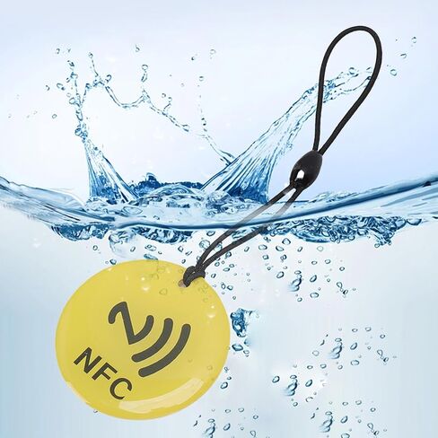 10 قطع من علامات سلسلة المفاتيح NFC الصفراء، بطاقة NFC قابلة للبرمجة برقاقة 35 سم NTAG213، فارغة قابلة لإعادة الكتابة لـ Instagram Business وجميع الهواتف (144 بايت) in Kuwait