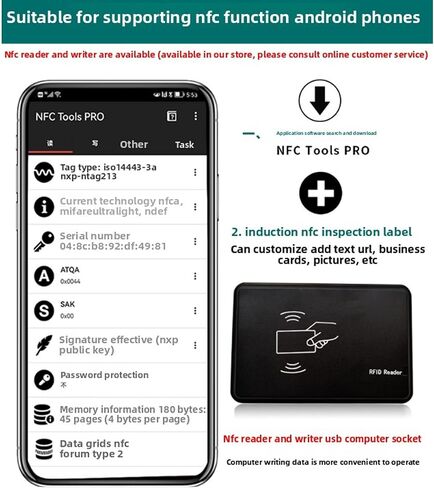 10 قطع من علامات سلسلة المفاتيح NFC الصفراء، بطاقة NFC قابلة للبرمجة برقاقة 35 سم NTAG213، فارغة قابلة لإعادة الكتابة لـ Instagram Business وجميع الهواتف (144 بايت) in Kuwait