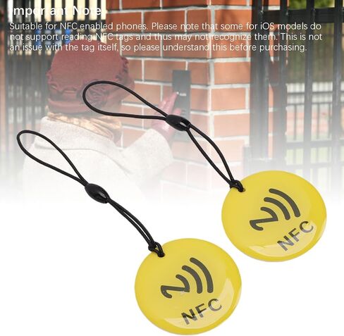 10 قطع من علامات سلسلة المفاتيح NFC الصفراء، بطاقة NFC قابلة للبرمجة برقاقة 35 سم NTAG213، فارغة قابلة لإعادة الكتابة لـ Instagram Business وجميع الهواتف (144 بايت) in Kuwait