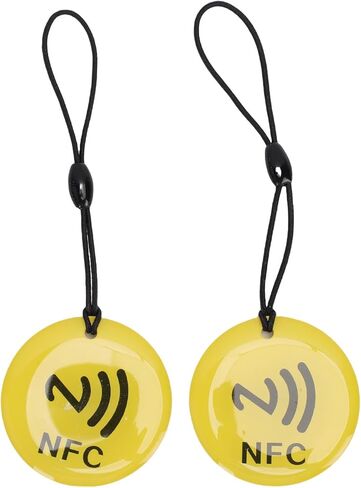 NFC Keychain NTAG213 Chip Programmable NFC Fob Yellow 10pcs for All Enabled Mobile Phones in Kuwait