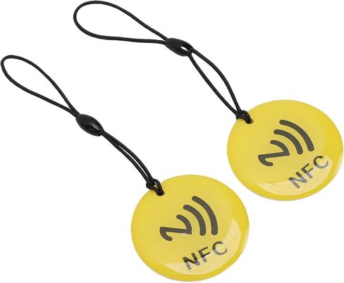 NFC Keychain NTAG213 Chip Programmable NFC Fob Yellow 10pcs for All Enabled Mobile Phones in Kuwait