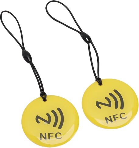 NFC Keychain NTAG213 Chip Programmable NFC Fob Yellow 10pcs for All Enabled Mobile Phones in Kuwait