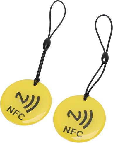 NFC Keychain NTAG213 Chip Programmable NFC Fob Yellow 10pcs for All Enabled Mobile Phones in Kuwait