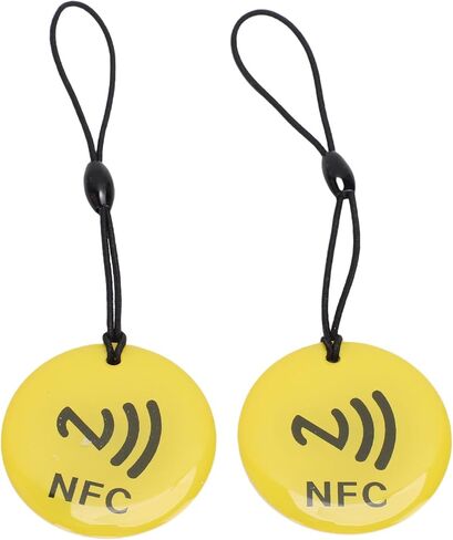 NFC Keychain NTAG213 Chip Programmable NFC Fob Yellow 10pcs for All Enabled Mobile Phones in Kuwait
