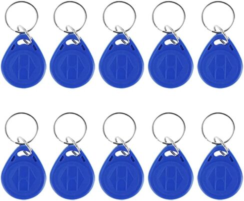 100-pack RFID Keychains, 125KHz Access Control Card ID Cards, Suitable for Access Control Systems, Keychain Card Token Tags (Blue) in Kuwait