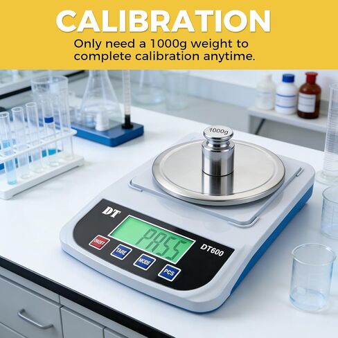 Digital Lab Scale 1000g x 0.01g High Precision Analytical Balance Electronic Scale, LCD Display and Counting for Laboratory Jewellery Kitchen Scientific in Kuwait