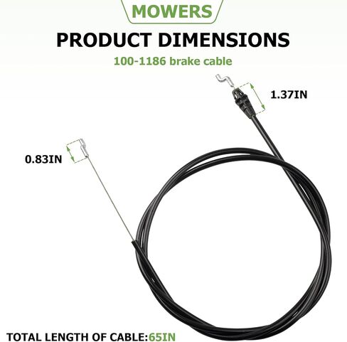 100-1186 Brake Cable Compatible with Toro Lawn Mower,1001186 in Kuwait