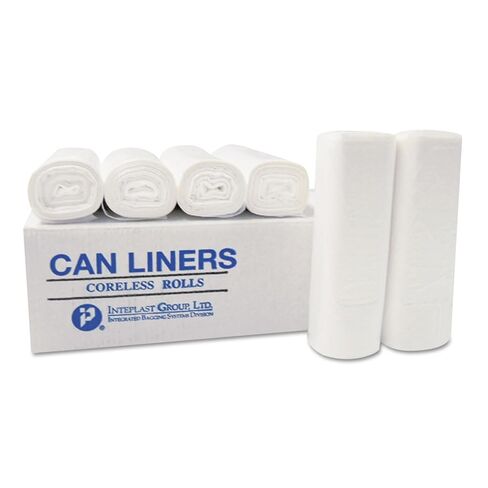 Inteplast Group SL3339XHW2 Institutional Low-Density Can Liners, 33 gal, .70 mil, 33 x 39, White (Case of 150) in Kuwait