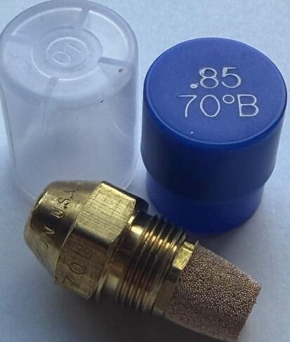 Two Pack - Oil Burner Nozzle, .85 70 B, Solid Spray Blue Cap .85 70 B Oil Nozzle .85 Gallons per minute with a 70 degree Solid Spray in Kuwait
