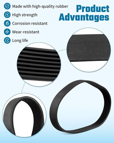 1000109551 Treadmill Drive Belt Fit for Horizon Fitness T101/ Advance 400 TM75/TM75C/PTM110/ Elite 3.2T TM145 in Kuwait