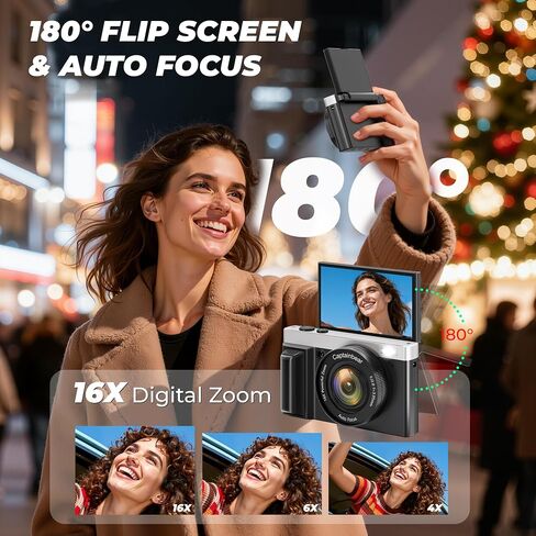 4K Digital Cameras for Photography, Anti-Shake 4K Cameras, Autofocus Vlogging Video Camera with 180° Flip Screen in Saudi Arabia