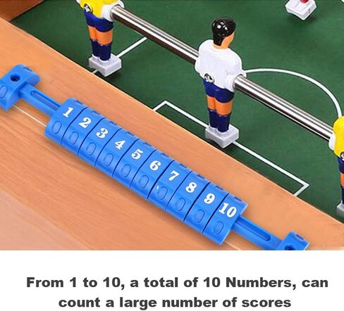 Foosball Ball Score Counter, 10 Numbers 2Pcs Table Football Scoring Counters, Plastic Foosball Table Scoring Counter, Red and Blue Foosball Scoreboard, 10.5x1.6inch in Kuwait