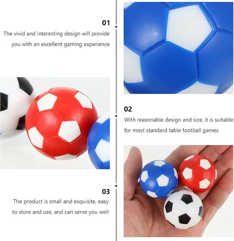 Veemoon 12 Pcs Foosball Balls Table Soccer, 1.42 Inch Plastic Multicolor, Replacements Multicolor Indoor Foosball Tabletop Game -Cup Professional & Family Use in Kuwait