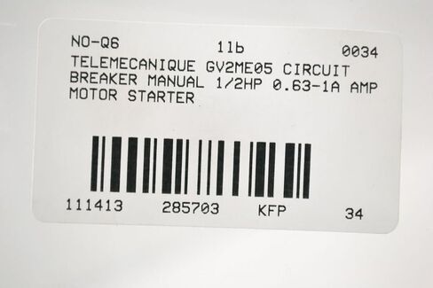 Telemecanique GV2ME05 Motor Protector, 0.63-1.0A, 3P, 600V in Kuwait