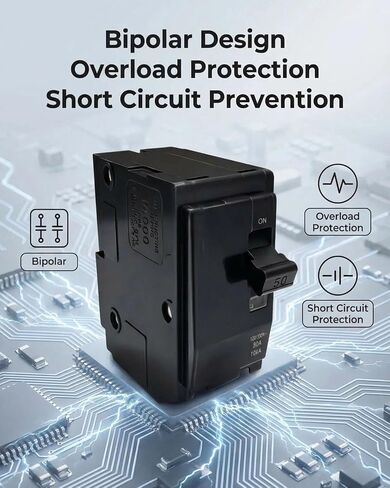 قاطع دائرة 50 أمبير 2P يحل محل QO250CP، مناسب لمراكز تحميل QO ولوحات CSED وNQOD، حماية مغناطيسية حرارية، قاطع توصيل 120/240 فولت، 10 كيلو أمبير in Kuwait