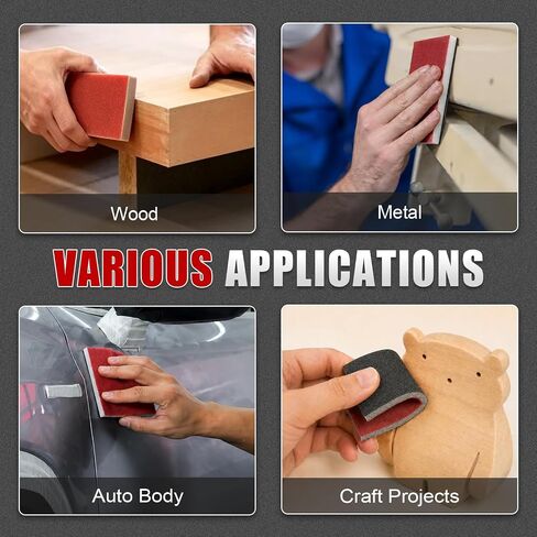 30PCS Sanding Sponge Assortment 80-3000 Grit – Wet & Dry Sandpaper Pads for Wood, Metal, Auto, Furniture Polishing – Washable & Reusable Foam – 3x4 Inch, Flexible Design for DIY and Craft in Kuwait