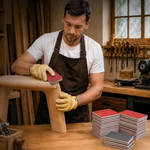 30PCS Sanding Sponge Assortment 80-3000 Grit – Wet & Dry Sandpaper Pads for Wood, Metal, Auto, Furniture Polishing – Washable & Reusable Foam – 3x4 Inch, Flexible Design for DIY and Craft in Kuwait