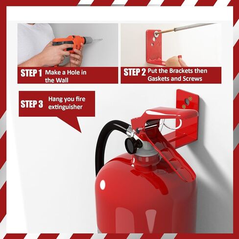 4 Pack Fire Extinguisher Mounts & Brackets, Fire Extinguisher Wall Hook Holder Hanger for 20 lb fire Extinguisher Mount in Kuwait
