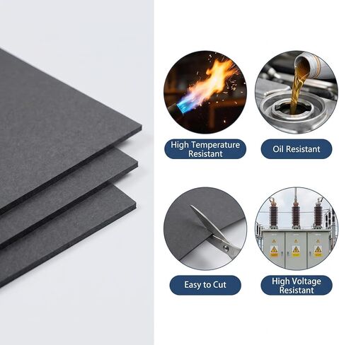 3PCS Non-Asbestos Gasket Material Paper Sheet-0.8mm/1mm/1.2mm | 15"x11.8",Oil/High Temp/Corrosion Resistant for Small Engine Repair, Lawn Mower, Motorcycle, Generator DIY Cutting Sealing in Kuwait