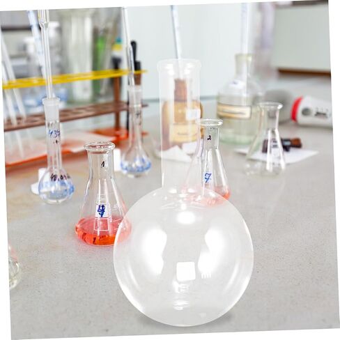 500ml Long Neck Glass Distillation Flask Flat Bottom Chemistry Flask with Scale for Laboratory Experiments Scientific Glassware in Kuwait