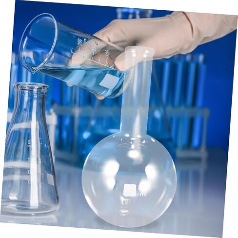 500ml Long Neck Glass Distillation Flask Flat Bottom Chemistry Flask with Scale for Laboratory Experiments Scientific Glassware in Kuwait