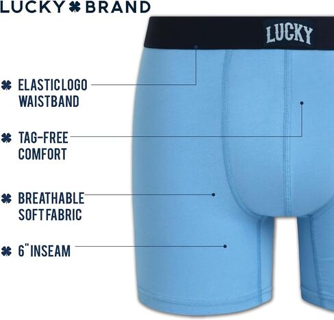 ملابس داخلية نشطة للرجال من Lucky Brand - 8 قطع من الملابس الداخلية الكاجوال القابلة للتمدد (S-XL) in Kuwait