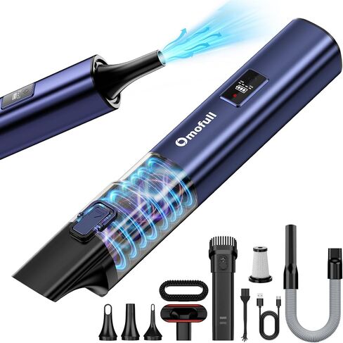 Car Vacuum Portable Cordless, 19500Pa 4-in-1 Handheld Vacuum Cordless Vacuum Cleaner&Air Duster with Multi-Nozzles, 140W Hand Cordless Rechargeable Vacuum Cleaners for Car, Home, Office, Pet in Kuwait