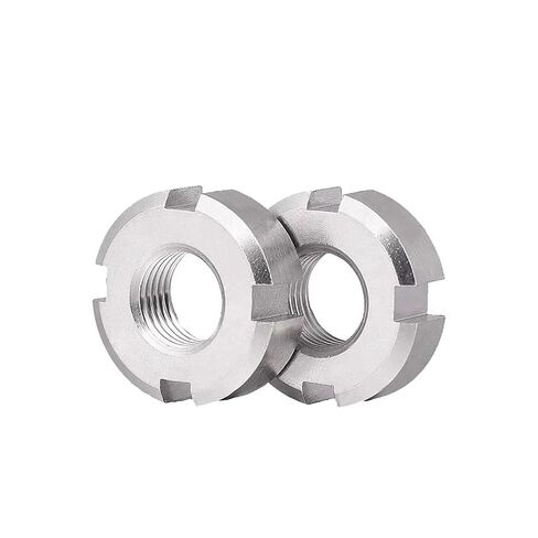 GB812 Stainless Steel Slotted Round Nuts Locknuts with Fine P2.0 Thread M24-M50(M33X2 1PCS) in Kuwait