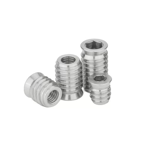 304 Stainless Steel Hexagonal Countersunk Head with Internal and External Teeth Embedded Furniture Nuts(M6X25 20pcs) in Kuwait